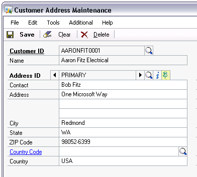 customer address window